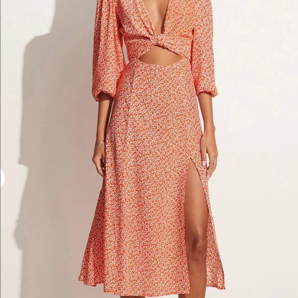 faithfull the brand capella midi dress